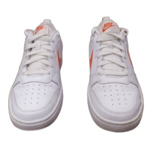 Nike All Day Play White Orange Sneakers Shoes Kids Youth Size 6.5Y